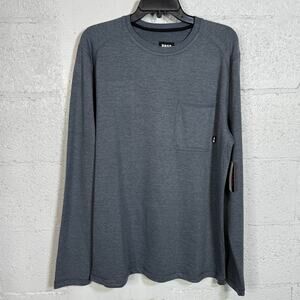 Bass Outdoor Men's Long-Sleeve Ribbed T-Shirt - Ombre Blue Large, $49